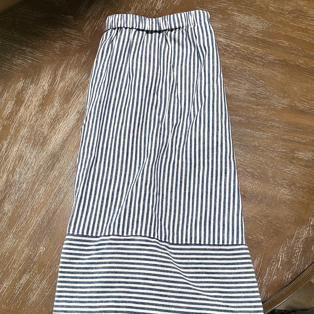 J. Crew Striped Midi Skirt